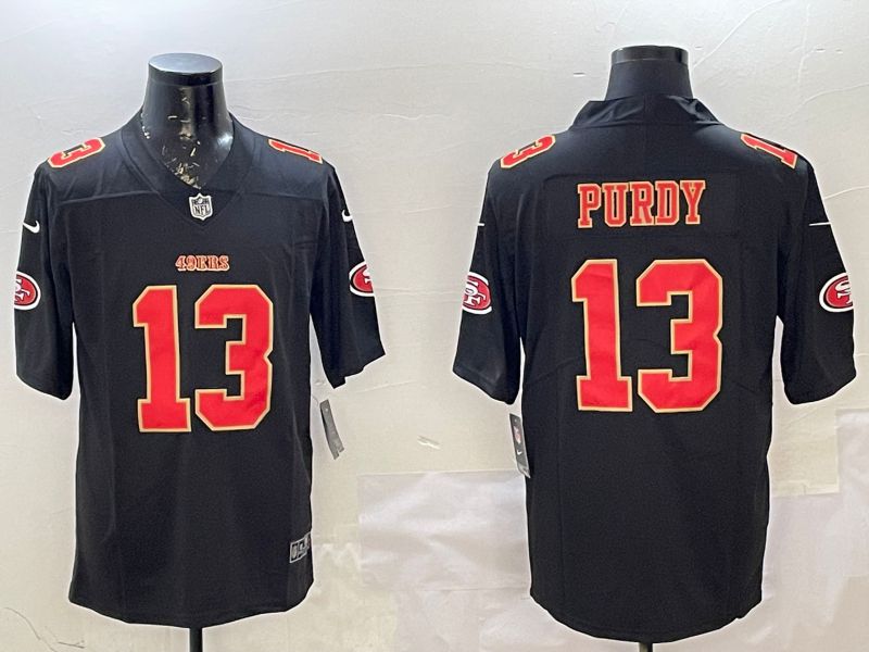 Men San Francisco 49ers #13 Purdy Black gold Fashion 2025 Nike Limited NFL Jersey style 1->san francisco 49ers->NFL Jersey